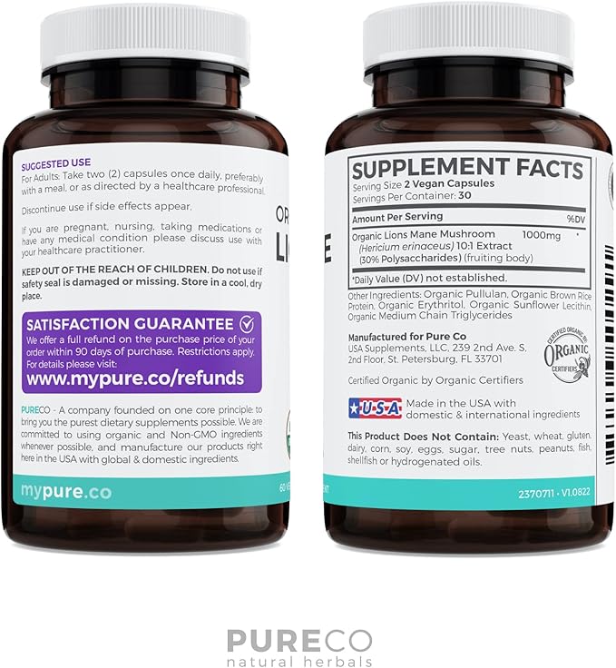 Turmeric &amp Lions Mane (1-Month Supply) Mindful Turmeric Bundle of Organic Turmeric Curcumin with Black Pepper &amp Ginger (120 Caps) &amp Organic Lions Mane Mushroom 10:1 Extract (60 Caps)