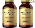 Solgar Magnesium Citrate - 120 Tablets Pack of 2 - Promotes Healthy Bones Supports Nerve &amp Muscle Function - Highly Absorbable - Non-GMO Vegan Gluten Free Kosher - 120 Total Servings