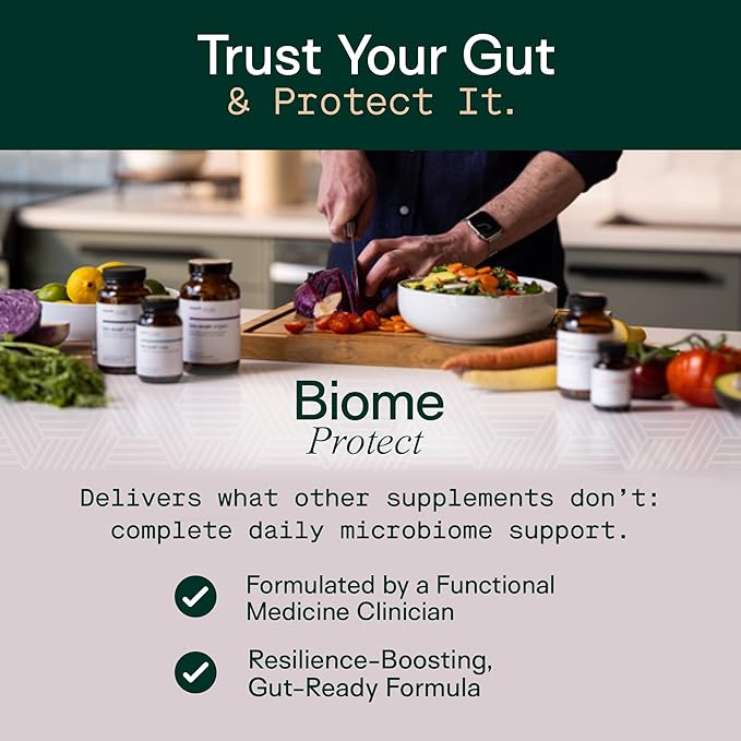 Adapt Naturals 4-in-1 Biome Protect Prebiotics Probiotics Supplement Postbiotics &amp Polyphenols for Microbiome Gut Health &amp Defense for Women &amp Men 60 Day Supply