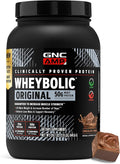 GNC AMP Wheybolic Clinically Proven Protein Powder 50g Whey Protein BCAA Leucine Increases Muscle Strength Muscle Building 3rd Party Tested Gluten Free Chocolate Fudge 13 Servings