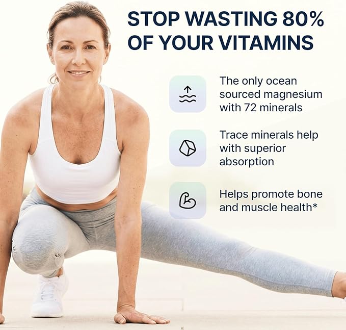Spectrum 5 Magnesium Complex for Women &amp Men | Patented Aqua-Ionic® 5X Absorption Technology | 500mg Glycinate Citrate Malate + 72 Trace Minerals | Deep Sleep Leg Cramp Relief &amp Calm | Non-