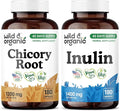 Wild &amp Organic Chicory Root 180 Capsules &amp Inulin 180 Capsules