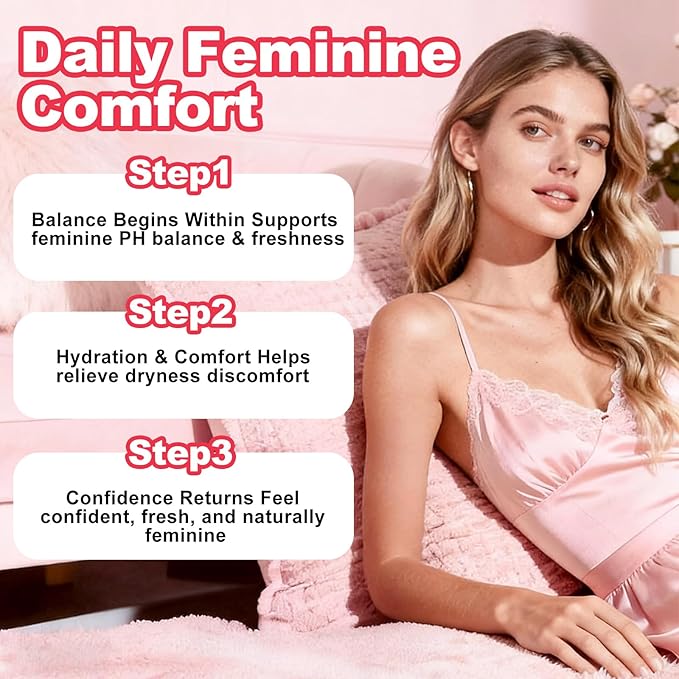 Vaginal Probiotic for Women Vaginal Health - Vaginal Dryness &amp Ph Balance with Lactobacillus Strains Cherry Blossom Extract Hyaluronic Acid Vitamin C - 120 Count