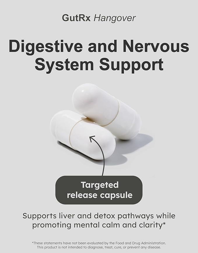 Recovery Support Supplement – Digestive &amp Nervous System Support with Milk Thistle NAC Magnesium &amp B Vitamins 30 Servings