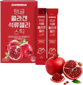Cham&ampDeul Pomegranate Collagen Jelly Stick 20g - 15 Sticks - 1000mg Low Molecular Fish Collagen for Skin &amp Hydration - Tangy Pomegranate Flavor Portable Korean Collagen Jelly - 콜라겐 젤리스틱