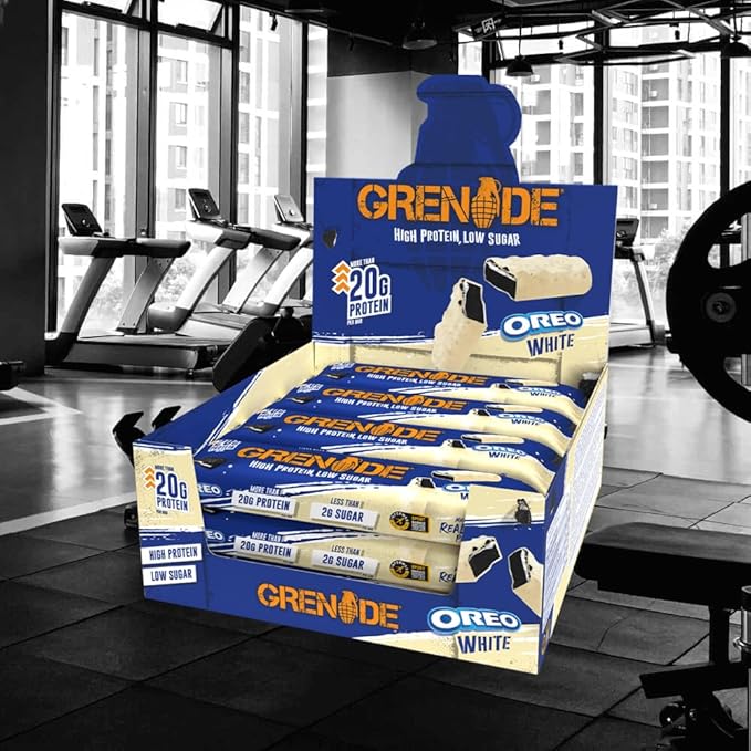 Grenade High Protein Low Sugar Bar 12 x 60g - Oreo White