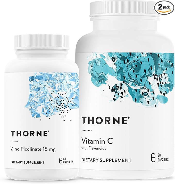THORNE - Immune Support Bundle: Zinc Picolinate and Vitamin C Capsules - 60 Servings