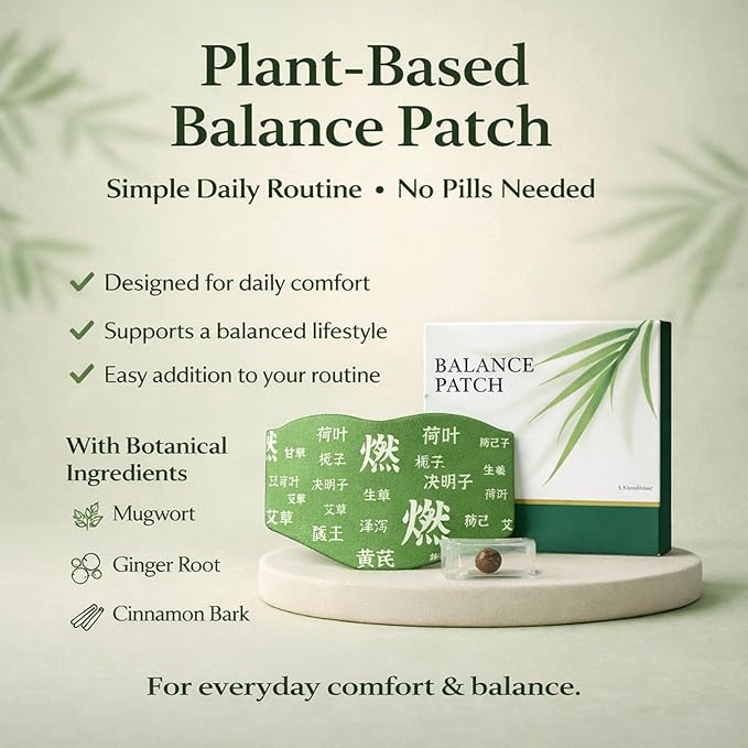 Japanese Herbal Balance Patch Plant-Based Ingredients Comfortable Adhesive Design Easy Topical Use 2 Boxes 10 Patches (3)