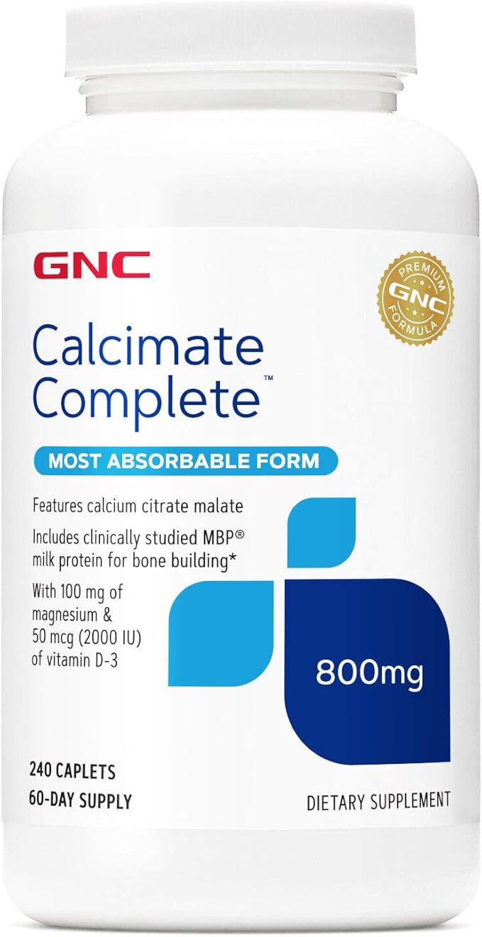 GNC Calcium Complete 800mg Supplement Supports Bone Density Enhances Calcium Absorption 60 Servings