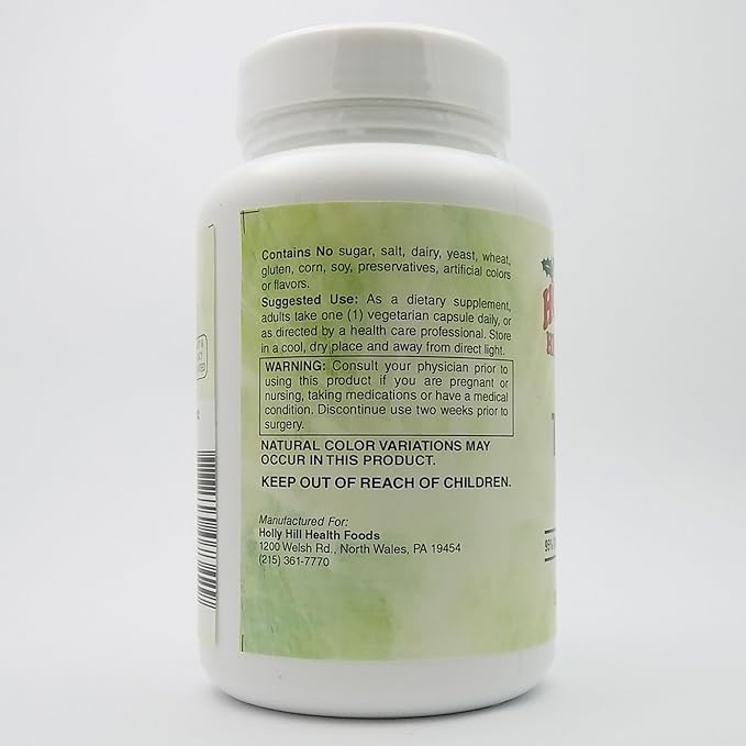 Holly Hill Health Foods Standardized Turmeric Extract 120 Vegetarian Capsules
