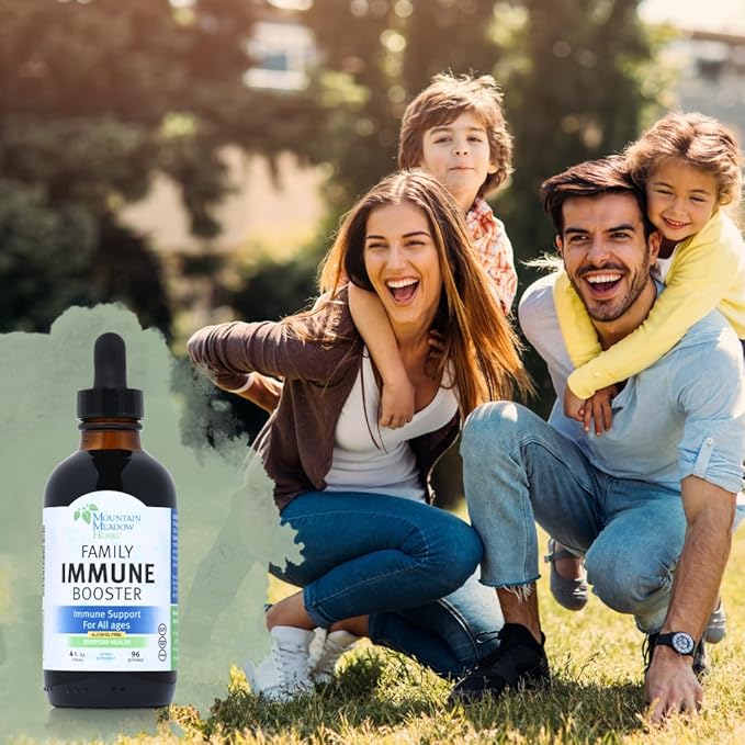 Mountain Meadow Herbs Family Immune Booster Extract with Sambucus Elderberry and Echinacea | Optimal Immune Support for The Whole Family | Tincture 4 oz