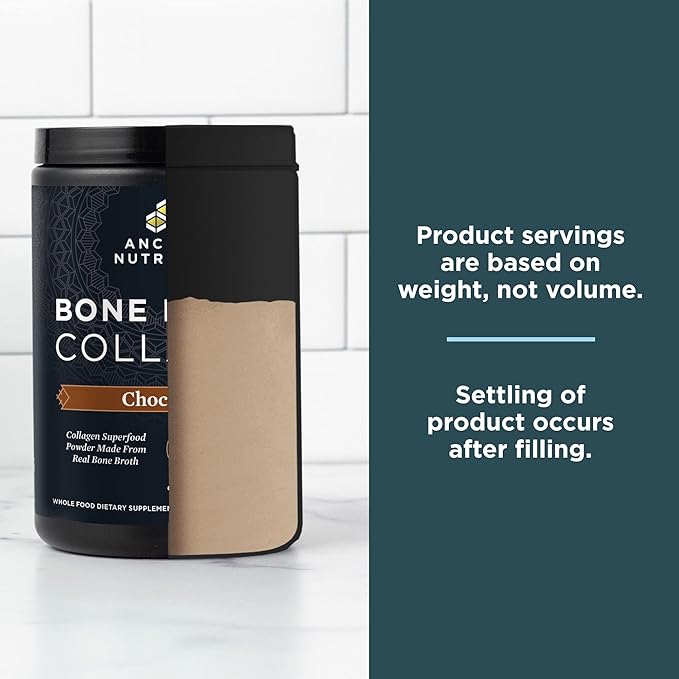 Ancient Nutrition Collagen Powder Bone Broth Collagen Chocolate Hydrolyzed Multi Collagen Peptides Supports Skin and Nails Joint Supplement 30 Servings 18.6oz