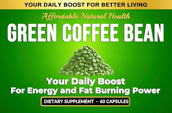 Green Coffee Bean Extract 100% Pure Green Coffee Bean Capsules 50% Chlorogenic Acid 1000 mg Strength 180 Capsules 6 Month Supply Non-GMO and Gluten Free Traditional Herbal Supplement