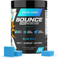 Bounce Pro Creatine Monohydrate Gummies for Men &amp Women Low Calorie 6G of Creatine per Serving Vegan Anti-Melting Gluten-Free Non-GMO 2g of Creatine per Gummy (51ct Blue Razz)
