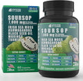 Soursop Graviola Supplement with Sea Moss Moringa Turmeric Black Seed Oil Oregano Ashwagandha | 20-in-One Herbal extracts for Overall Health-Enhancing | Vegan Non-GMO | 60 Capsules