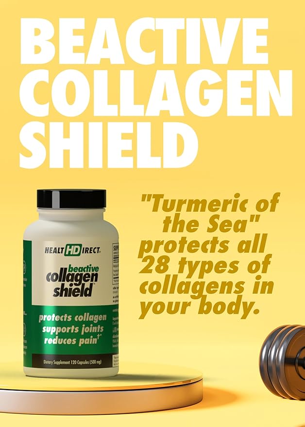 HEALTH DIRECT - BeActive Collagen Shield - 120 Capsules - Advanced Green-Lipped Mussel Supplement for Collagen Protection - Supports Skin Joints and Muscles