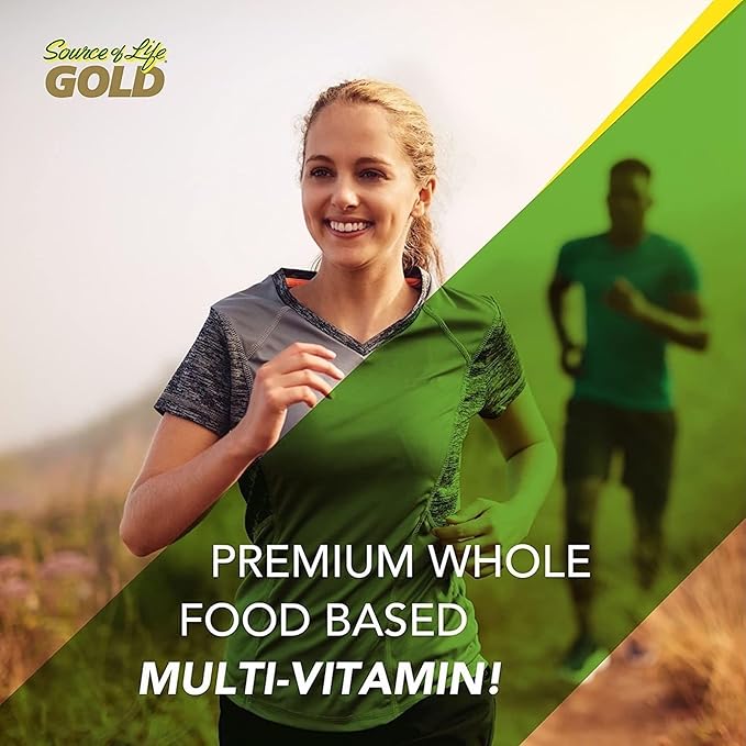 NaturesPlus Source of Life GOLD Multivitamin - 90 Tablets - With Vitamins D3 B12 &amp K2 - Blood Bone &amp Immune Support - Vegetarian &amp Gluten Free - 30 Servings