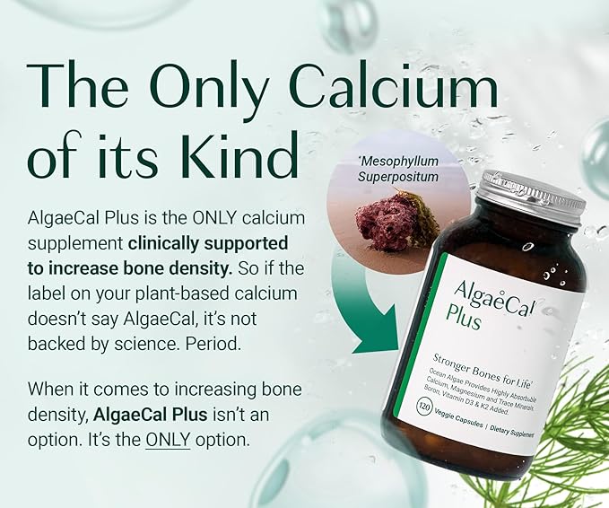 ALGAECAL Bone Health Bundle - Free 4-in-1 Vitamin D3 Complete &amp Red Algae Calcium with 16 Essential Nutrients Clinically Supported to Increase Bone Density in 6 Months