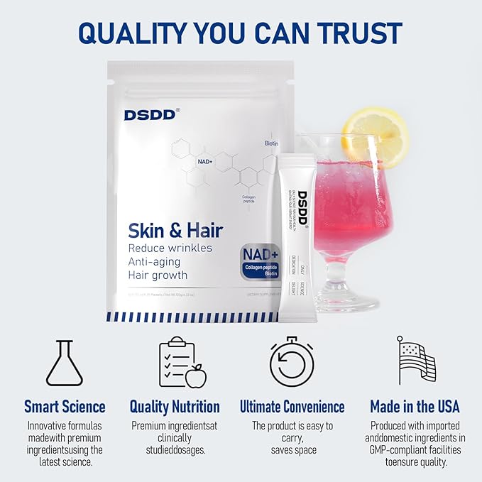 Biotin Supplements for Women &amp Men Biotin Vitamins Supports Healthy Hair &amp Nails Boosts Cellular Energy Focus &amp Healthy Aging1000mg NAD+ 60 Days Supply