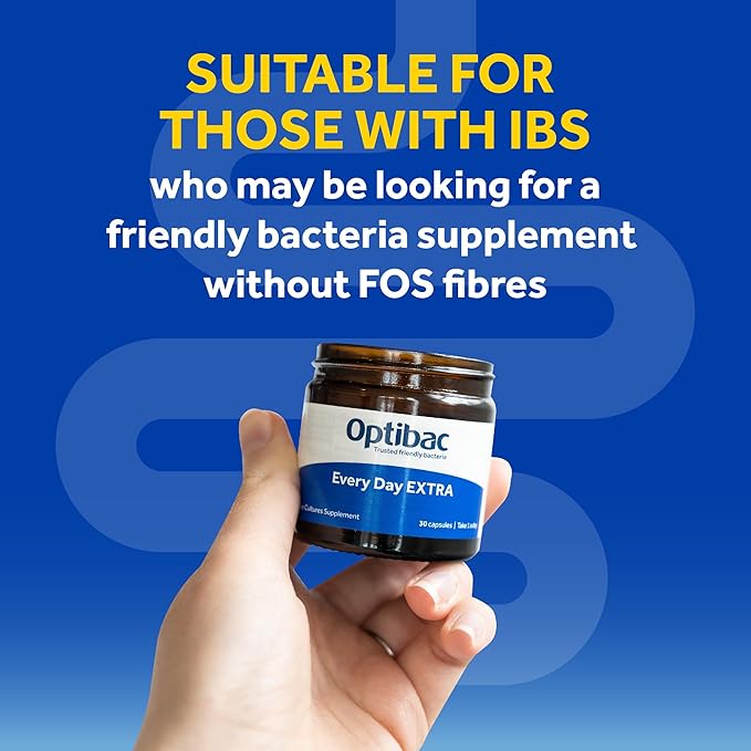 OptiBac Probiotics Every Day Extra 30 Capsules | High Strength Digestive Probiotics with 20 Billion CFU | Vegan Supplement with Lactobacillus Acidophilus NCFM | for Everyday Digestive Health