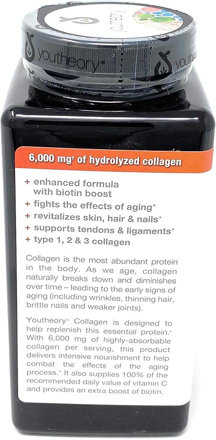 youtheory Collagen Plus Biotin 390 Tablets (5 Pack)