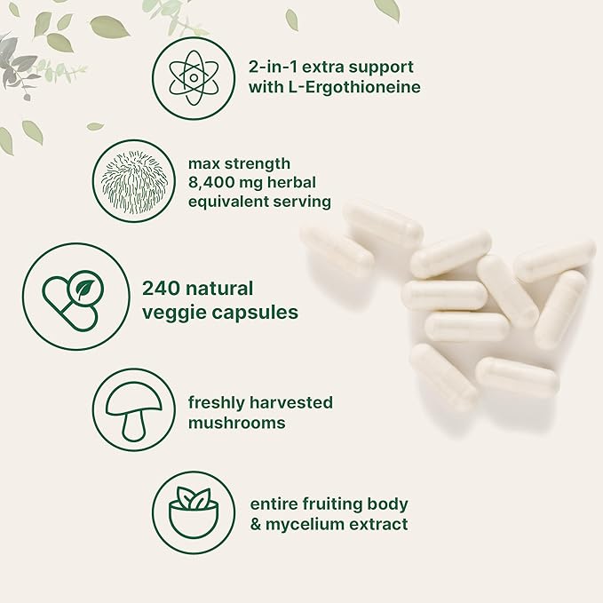 Micro Ingredients Vitamin D3 5000iu + K2 100mcg Softgels &amp Lions Mane Supplement 240 Veggie Capsules Bundle 2 Pack | Essential Sunshine Vitamins | Superfood Mushroom Antioxidants with L-Ergothion