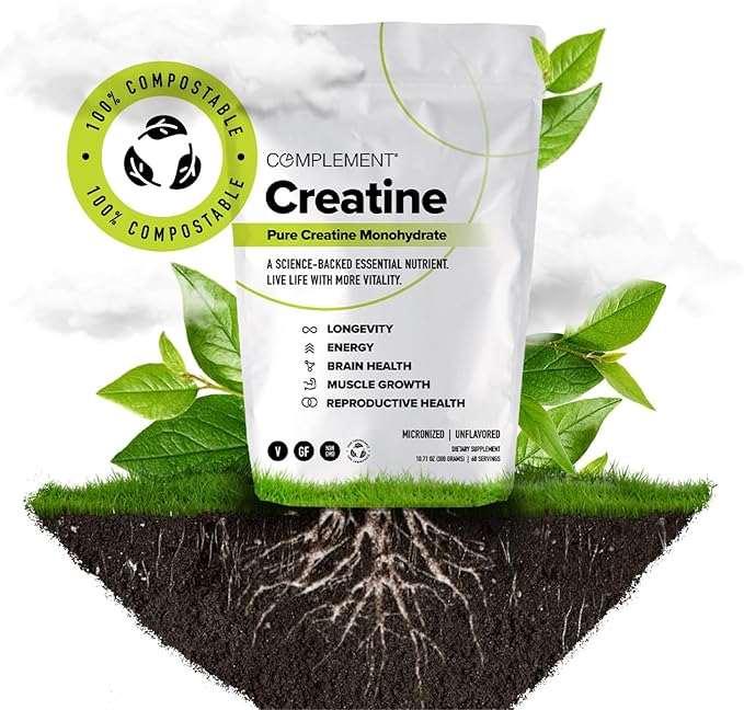Complement Chocolate Protein &amp Creatine Bundle – Plant-Based Protein Powder and Creatine Monohydrate for Enhanced Muscle Performance