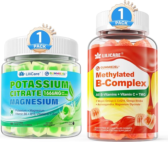 Vitamin B Complex Potassium Magnesium Gummies 2 Pack