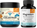 Sandhu's Bovine Colostrum Powder &amp Magnesium Glycinate Lysinate Capsules | Helps Gut Immune Heath &amp Sleep Support