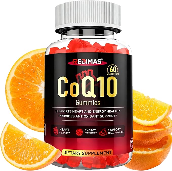 CoQ10 Gummies for Adults Fruit Flavored Chewable with Coenzyme Q10 Soft Gummy Format for Easy Daily Use 60 Count Bottle
