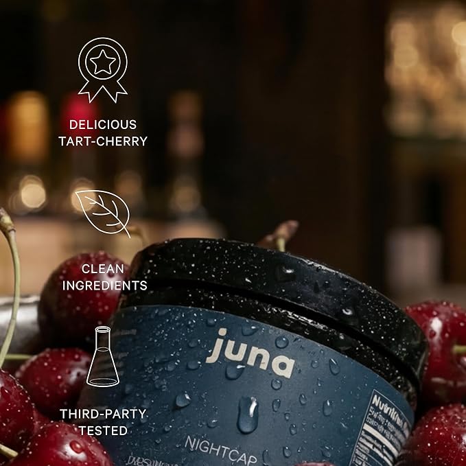 Juna Nightcap Sleep Gummies — Plant-Based Phytomelatonin + 8 Botanicals for Deep Restorative Sleep | Non Groggy | GABA Magnesium Tart Cherry Passionflower | Sugar-Free Vegan | 30 Gummies