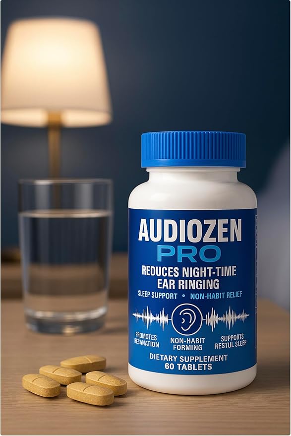 Audiozen- Pro – Nighttime Supplement with Magnesium Zinc Ginkgo &amp Vitamins | Supports Relaxation Sleep Routine Audio &amp Auditory Wellness | 60 Tablets Audio - Calm - ZenPro