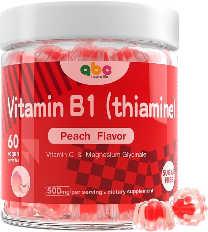Vitamin B1 Gummies Vitamin B1 B6 B12 Complex Energy Plus Healthy Nervous System 1 Pack