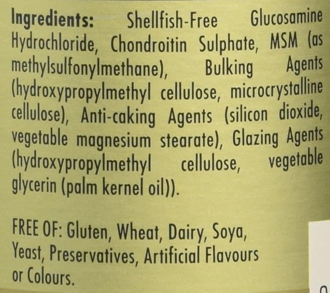 Solgar Triple Strength Glucosamine Chondroitin MSM 60 Tablets - Promotes Healthy Joints Supports Comfortable Movement - Shellfish Free - Gluten Free Dairy Free - 30 Servings