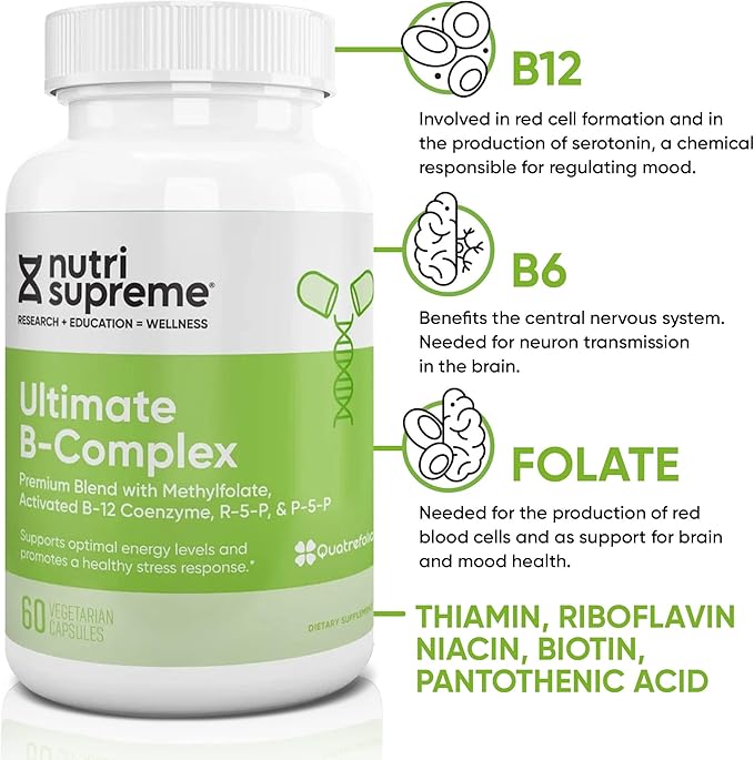 Ultimate B Complex 120 Vegetarian Capsules- Certified Kosher