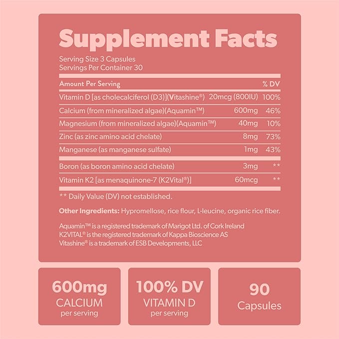 Algae Calcium &amp Vegan Vitamin B Complex Bundle - Calcium Supplement from Red Algae Essential B Vitamins with Whole Food Blend B1 B2 B3 B5 B6 B7 Folate