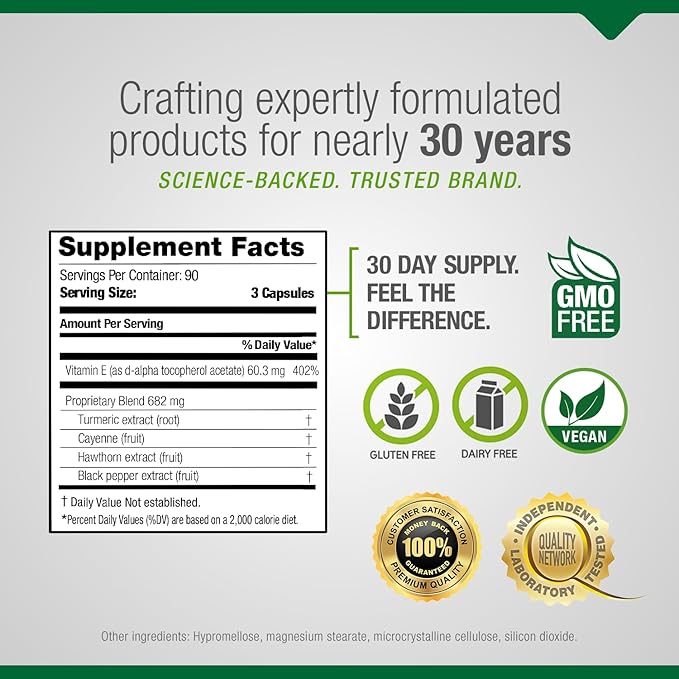 Bell Curcumin Supplements Curcumin 2000X® - Unique Blend with Turmeric Black Pepper Vitamin E Hawthorn- Help Support Digestion Inflammation Cardiovascular Health &amp Peripheral -90 Units