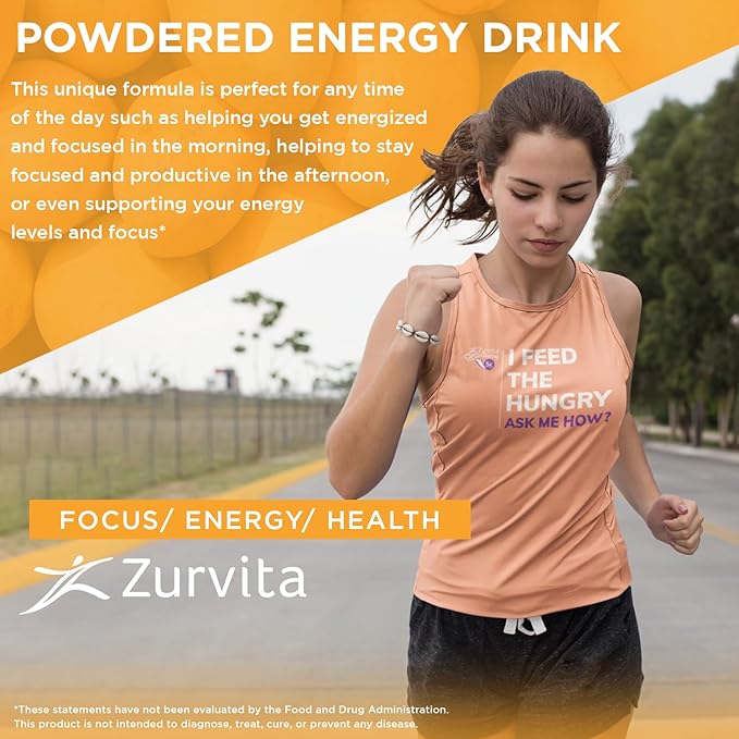 Zurvita Zeal for Life Wellness Drink Mix - Mango Flavor - Gluten-Free Vegan with Biotin Vitamins B12 C D E Iron Magnesium - 30 Servings (420g)