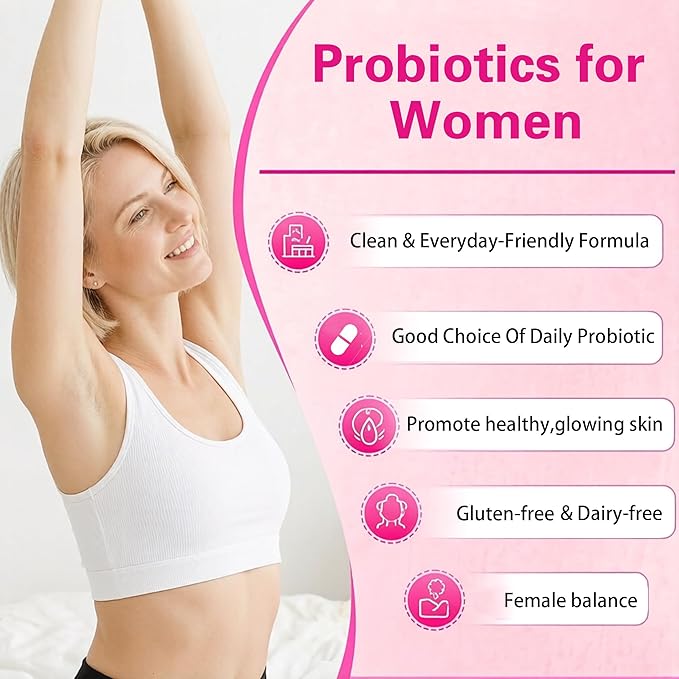 Feminine Vaginal Probiotics for Women’s Wellness | Supports Vaginal pH Balance Moisture &amp Comfort with Cherry Blossom Extract Hyaluronic Acid &amp Vitamin C | Daily Probiotic Support for Intima