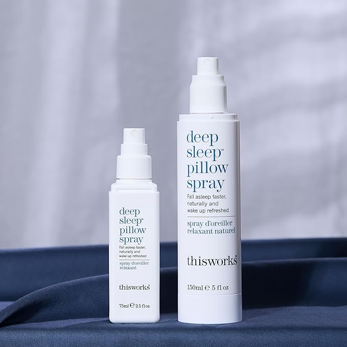 THISWORKS Deep Sleep Pillow Spray – Fast-Acting Natural Rest Formula with Essential Oils of Lavender Vetivert &amp Camomile – 150 ml (5 fl oz)