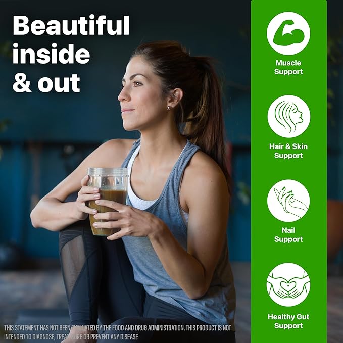 Orgain Wild-Caught Marine Collagen Peptides Powder for Women &amp Men Hair Skin Nail &amp Joint Support Supplement 12g Collagen Per Serving Pescatarian &amp Paleo Non-GMO Unflavored Type I