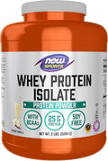 NOW Foods Sports Nutrition Whey Protein Isolate 25 g With BCAAs Creamy Vanilla Powder 5-Pound