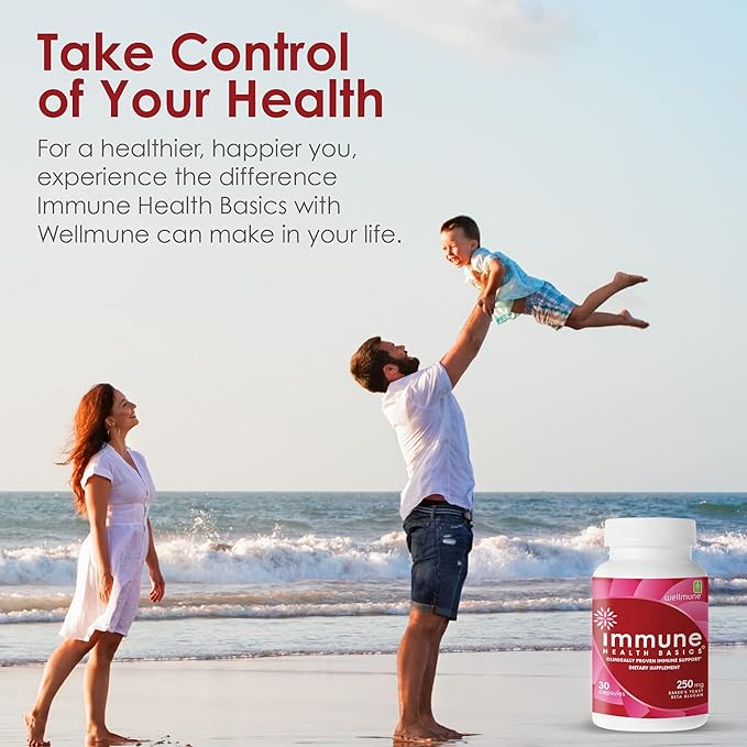 Ultra Strength Immunity - Clinically Proven Immune Support - Wellmune Highly Purified Beta Glucan - Gluten-Free Non-allergenic Non-GMO and Vegan Capsules - 30 Capsules 250 mg
