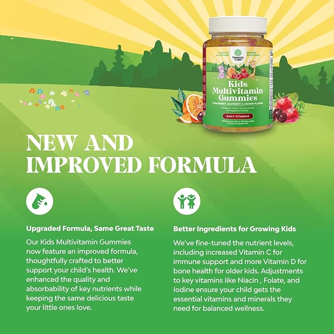Bundle of Kids Multivitamin Gummies for Immunity with Vitamins A C D3 E B and Kids Immunity Gummies - Delicious Vitamin C with Zinc and Echinacea Immune Booster - Vegan Gluten Free and Gelatin Free