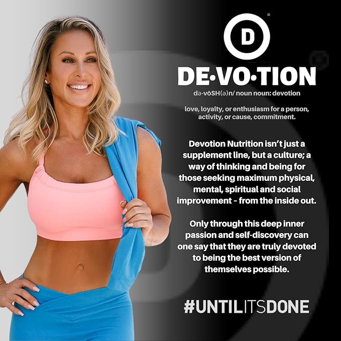 Devotion Nutrition Protein Powder Blend | Gluten Free Keto Friendly No Added Sugars | 1g MCT | 20g Whey &amp Micellar Protein | 12 Count Packets (Sinful Cinnamon)