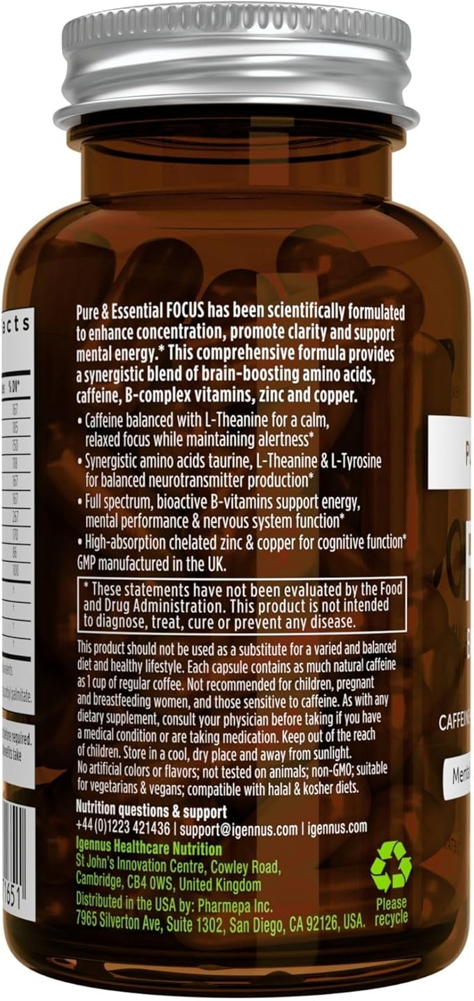 Neurobalance 240 Tablets + Focus Brain Booster Vegan Bundle Chelated Zinc Picolinate 24mg Oxide-Free Magnesium &amp Vitamin B6 + Caffeine L-Theanine Taurine &amp L-Tyrosine B-Vitamins Zinc &am