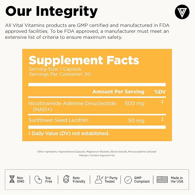 Vital Vitamins Vegan Collagen Booster + NAD+ Supplement