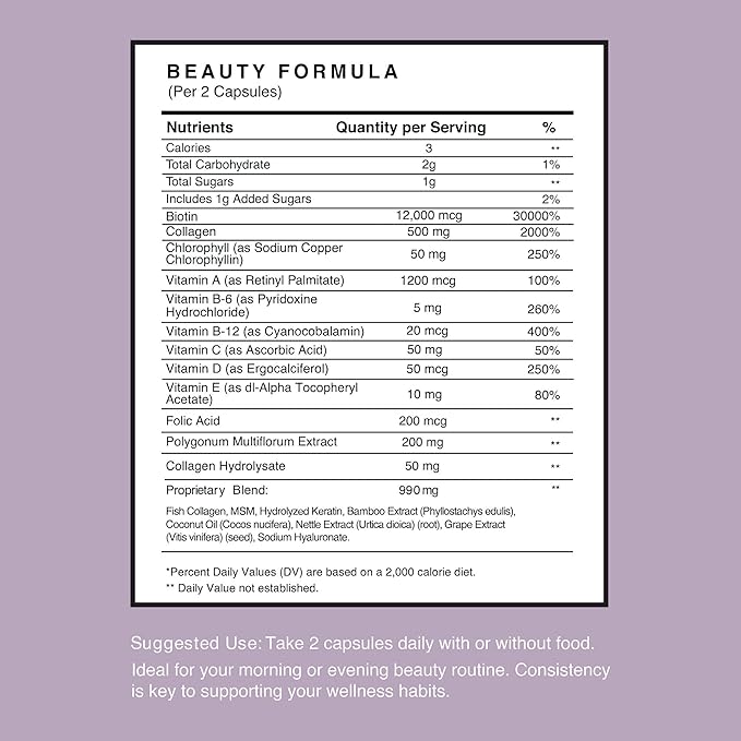 RE:ROOT Hair Growth Supplement – 12000 mcg Biotin with Collagen Keratin MSM &amp Bamboo – Hair Skin &amp Nails Support – 60 Vegan Capsules