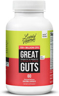 LIVELY VITAMIN CO. Great Guts Probiotic - 150 Billion CFU Probiotic - Balance Gut Microbiome GI Tract Inflammation Indigestion Reflux Upset Stomach &amp Diarrhea - 60 Caps