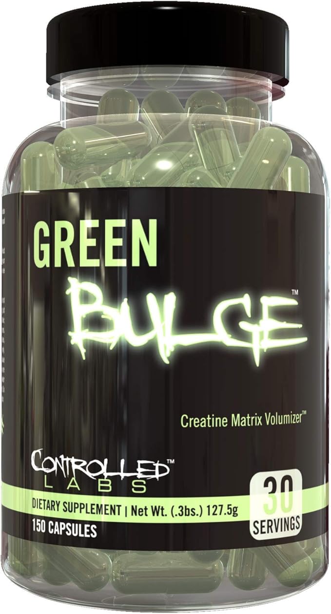 CONTROLLED LABS Green Bulge Supplement 30 Serv Advanced Creatine Matrix Volumizer Improve Strength Stamina Performance &amp Muscle Recovery Caffeine &amp Stimulant Free
